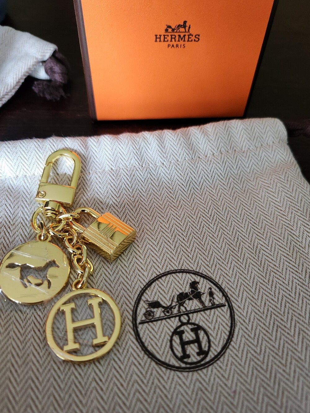 Men's Hermes Goldtone Belt Loop Clip Or Keychain